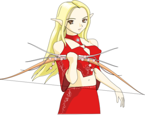 Anime Elf Archer Clip Art